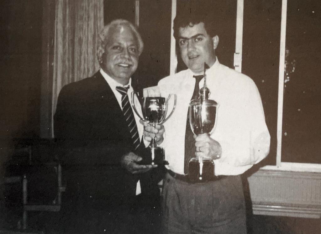 The Bank Of Cyprus Captain's Cup, Captain Kyriacos Tsirpis with winner Chris Antoniou.