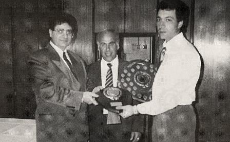 The Bank Of Cyprus Challenge Shield, John Kounnis, the Captain and winner Yiannos Georgallides