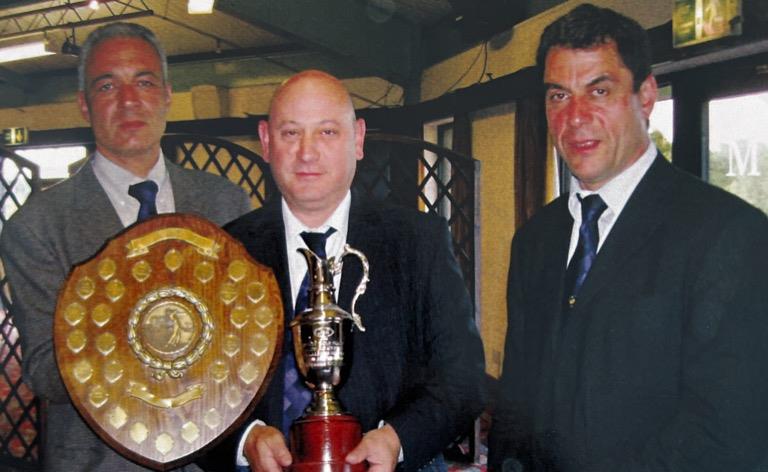 Challenge Shield, The President Yiannos Georgiallides with Winner Angelos Georgiou & The Captain