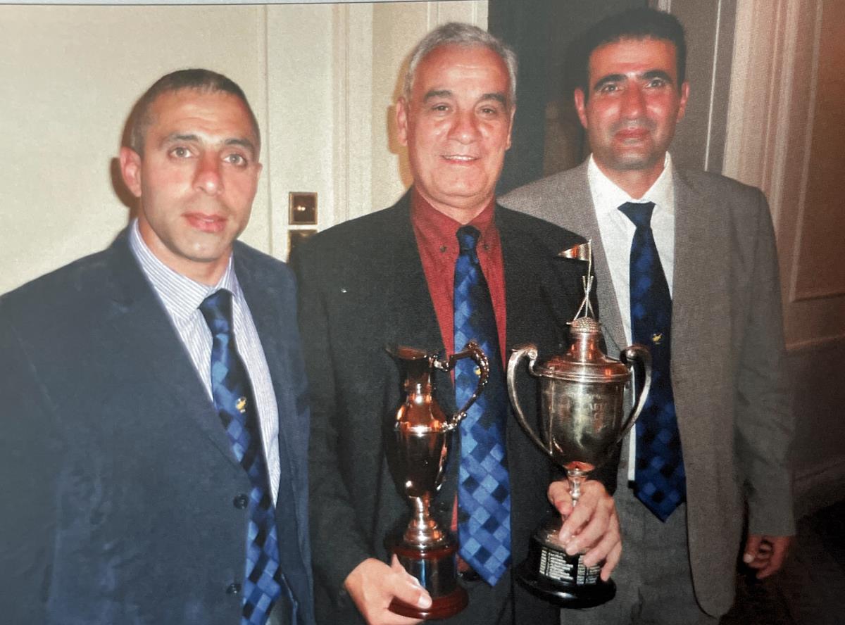 Captains Cup , Andy Savva with Winner Chris Georgiou & The Captain