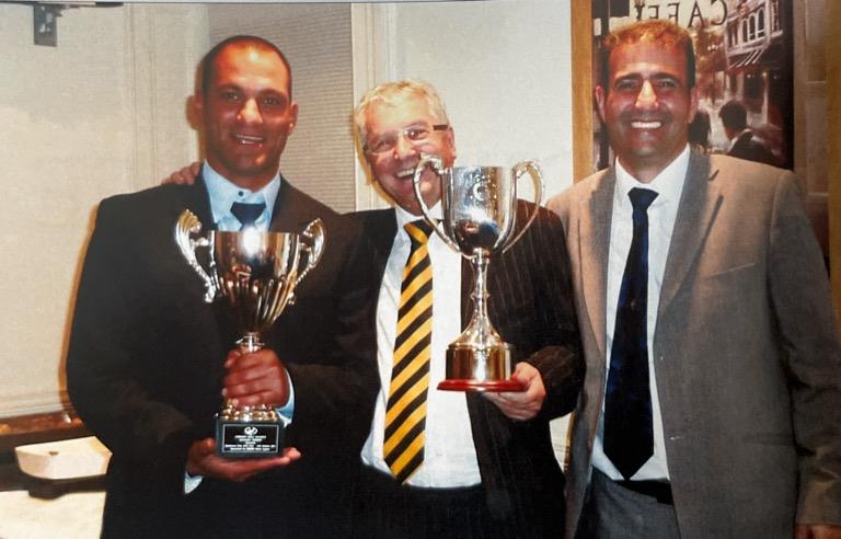 The August Trophy Winner Tony Philippou with Nick Staton & The Captain