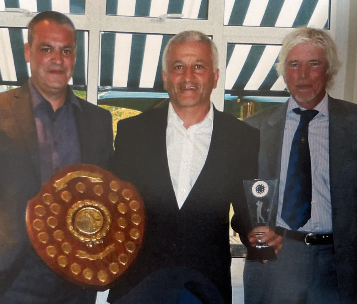 Challenge Shield, Dino Capsalis with Seniors Winner Chris Antoniou & Captain