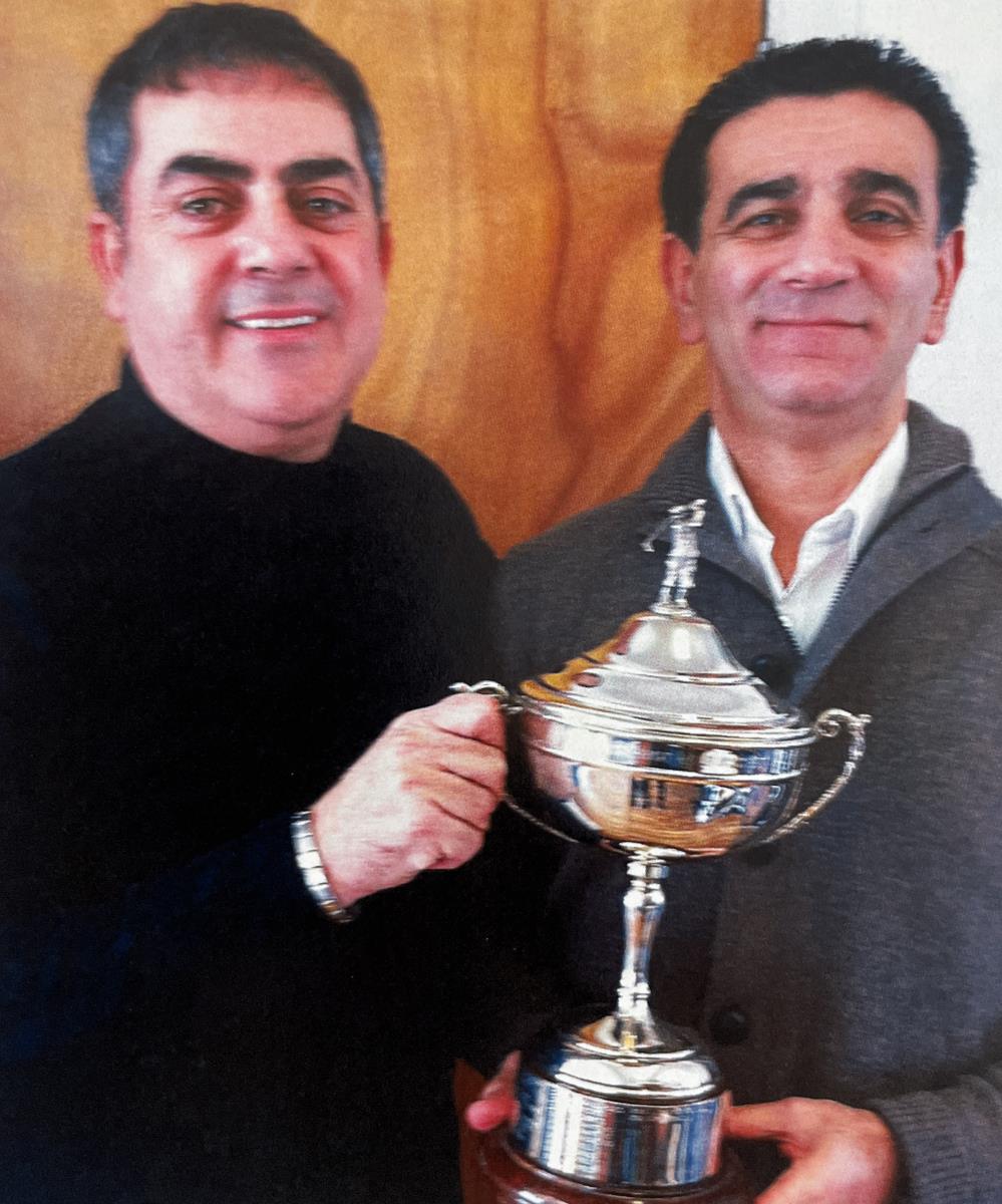 Fourball Better Ball winners, Andreas Manitaras & Laki Chrysostomou with The Captain