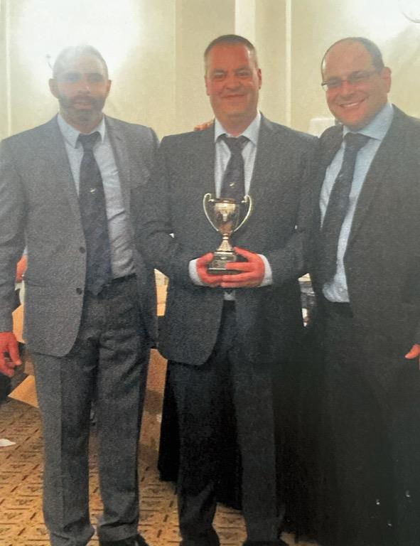 Captains Cup , Andy Savva with PM runner up Dino Casalis & The Captain