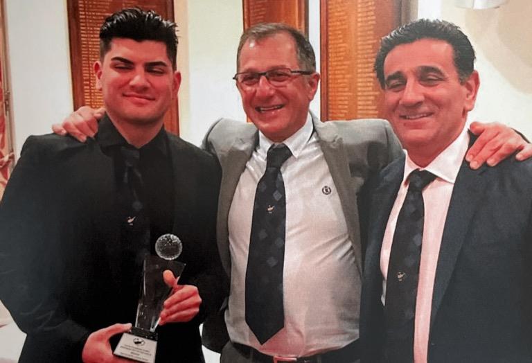 Liveras Foundation Trophy, Winner Michael Kyriacou with Captain & Mario Savva